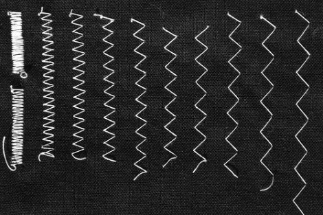 Zig Zag stitch of various lengths